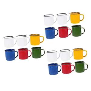 Senny compra de fábricas de China directa productos muy baratos taza de esmalte <span class=keywords><strong>Vintage</strong></span> <span class=keywords><strong>tazas</strong></span> de esmalte verde mini taza de esmalte - Product Image 4