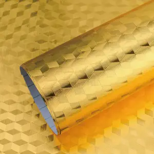 סיטונאי selfadhesive מטבח טפט מדבקת pvc עיצוב wallpap מתכתי סרט עבור צינור דקורטיבי וילון מוט