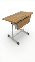 Bureau d'étude moderne et durable de haute qualité pour enfants et étudiants, avec cadre en métal MDF, hauteur réglable, mobilier scolaire pour appartement