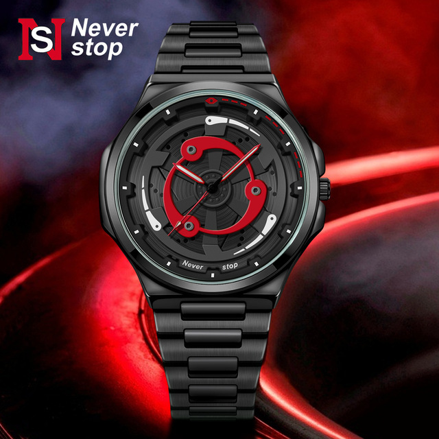 Hot-selling New Fashion Causal Men's Style Watch Stainless Steel Band Design-foward Waterproof Quartz Watch
