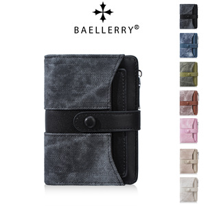 กระเป๋าสตางค์มินิสำหรับผู้หญิง Baelerry สีดำ ผ้ายีนส์ หนัง PU ใส่เหรียญได้ มีช่องใส่บัตรหลายช่อง ใช้ได้ทุกวัน - Product Image 4