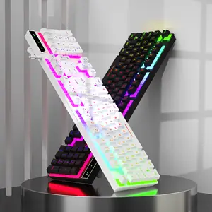 Clavier de jeu 7 couleurs rétro-éclairé tecladosp clavier de jeu mécanique de jeu