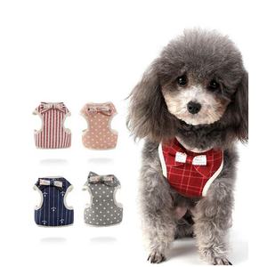 Correa de Pecho para Perro con Lazo a Cuadros y Puntos, Cómoda y Elegante, Venta al Por Mayor de Fábrica - Product Image 1