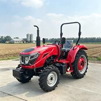 Tractores multifuncionales con tracción en las cuatro ruedas de 60 HP, 70 HP, 80 HP con motor diésel pequeño, los modelos más vendidos, para jardines y granjas.