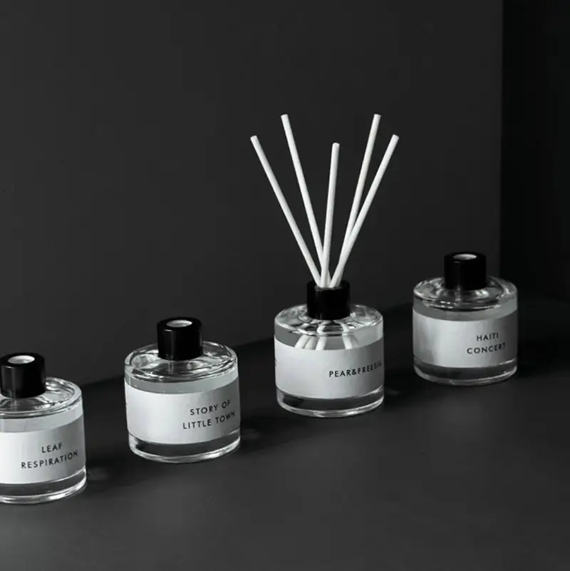 Avertan Lege Ronde Glas Amber 120Ml Parfum Reed Diffuser Fles Met Stop Voor Aromatherapie Aroma