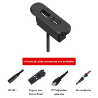 Furnitur sofa listrik meja desktop pengisi daya USB telepon seluler soket A C mini USB pengisian mekanisme furnitur tertanam