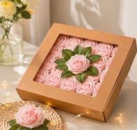 Rose en mousse PE emballée, fleur artificielle faite à la main, cadeau, décoration pour la maison, mariage, ornement