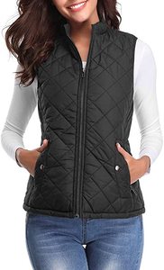 2022 nouveau <span class=keywords><strong>pour</strong></span> Express européen américain femmes matelassé chaud acrylique polaire écologique gilet col rond fermeture éclair poche doux - Product Image 6