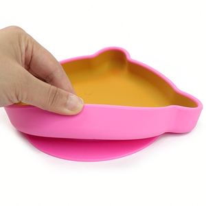 Children Dining Tableware Set Food Grade Silicone Dinner Plate BPA Free <b>Toddler</b> Kids Mealtime Dinnerware Wholesale - Product Image 3