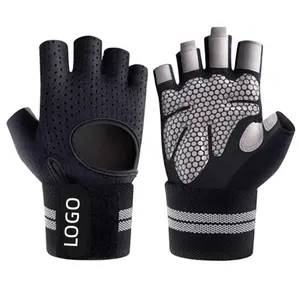 6unisex fitness mujeres ciclismo medio dedo guantes de levantamiento de pesas guantes de entrenamiento deportes gimnasio guantes hombres