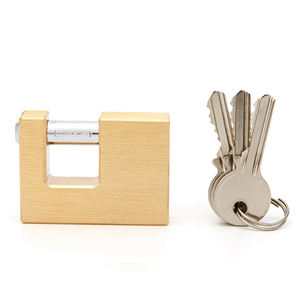 आयताकार पीतल के पैडलॉक क्रोम ने उच्च सुरक्षा विरोधी जंग विरोधी डोर पैडलॉक के साथ तीन पीतल की कुंजियों को लॉक कर दिया - Product Image 3