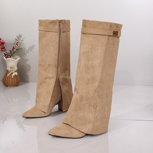<span class=keywords><strong>Bottes</strong></span> pour femmes en <span class=keywords><strong>cuir</strong></span> à talon, hauteur genou, collection automne-hiver, vente en gros directe usine - Product Image 1
