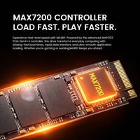 قرص صلب داخلي SSD NVMe PCIe 4.0 متوافق مع PS5 بسعة 512 جيجابايت وسرعة 7200 ميجابايت/ثانية M.2 2280 للألعاب
