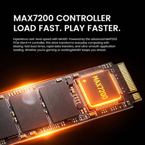 SSD NVMe PCIe 4.0 Compatible con <span class=keywords><strong>PS5</strong></span>, 512 GB, 7200 MB/s, Alta Velocidad, M.2 2280, SSD Interno para Juegos - Product Image 4