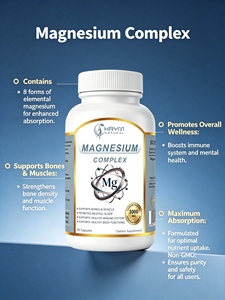 Suplemento de Compuesto de Magnesio con 8 Elementos <span class=keywords><strong>1000mg</strong></span>, Contiene Glicinato de Magnesio, Ácido Cítrico, etc., Favorece la Salud Ósea - Product Image 3