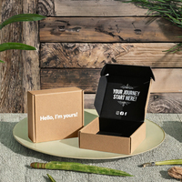 Boîte d'emballage en carton ondulé écologique réutilisable, laminage brillant, doublure personnalisable pour produits e-commerce, logo personnalisé