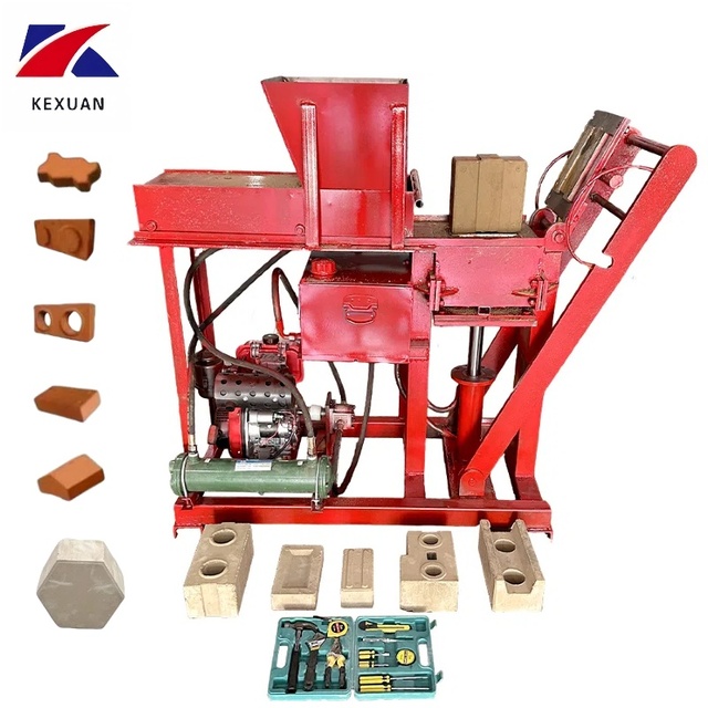 Best-selling diesel Hydraulic Clay Brick-making Machine, Manual Mud Interlocking Brick-making Machinery