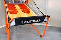 Vente chaude, jeu d'arcade de basket-ball électronique portable, pliable, réglable, à double tir, simulateur de tir