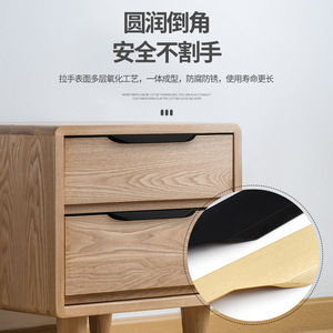 Poignée de porte et de tiroir en alliage d'aluminium, style minimaliste italien moderne, avec poignée à bouton, design traversant sans fente - Product Image 6