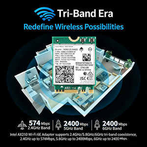 <span class=keywords><strong>Carte</strong></span> réseau sans fil interne pour ordinateur portable et ordinateur de bureau AX210NGW, version améliorée, <span class=keywords><strong>WIFI</strong></span> 6E pour 5.3 AC8265 - Product Image 3