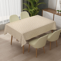 Nappe rouge RNPT, nappe en toile cirée, crème unie, rectangulaire, en vinyle, inodore, pour dîner en famille, dîner de Pâques