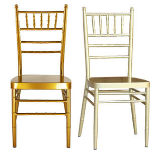 Silla Chiavari de oro moderna de lujo para bodas, banquetes reales, eventos al aire libre/apartamentos, hoteles elegantes de diseño de metal dorado King - Product Image 2