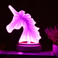 Lampe d'amour rêveuse à LED en forme de cœur Lumière tunnel 3D unique Tête d'animal Éclairage décoratif pour chambre à coucher et bureau