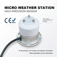 Station météo micro-intégrée 4-en-1 : Capteur de température, humidité, pression et illumination avec RS485 Modbus pour poteau d'éclairage intelligent