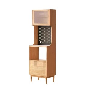 Nordic Solid Wood Slab Sideboard Oak 900mm Plus <b>Storage</b> Cabinet Living Room Tea Cabinet - Product Image 5
