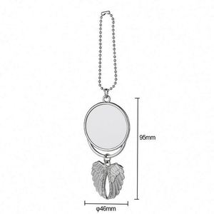 Kit de fabrication de porte-clés vierges pour sublimation, accessoires de pendentifs de voiture en forme d'aile, porte-clés vierges en forme d'aile d'ange pour sublimation - Product Image 3