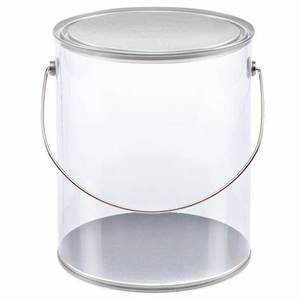 Clear Plastic Paint Can Candy Container