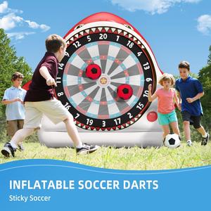 Jeu de fléchettes géantes gonflables avec balles collantes, jeu de fléchettes de jardin pour enfants, adultes et fêtes de famille - Product Image 2