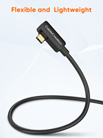 Kabel Fiber Optik USB C CableCreation VR Link 16ft 10Gbps 3A Pengisian Cepat 90 Derajat Dapat Diputar untuk Oculus Quest 2 PS5 PC