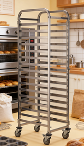 Premium Bakery Tray <b>Trolley</b> with Lockable Wheels for Ideal Commercial Baking Use - Product Image 4