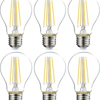 Ampoule à filament LED A60, culot E27, verre ambré vintage Edison, 3000K/6500K, 480-1200LM, économie d'énergie, garantie de 2 ans