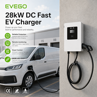EVEGO Commercial OCPP 2.0.1 CCS1/CCS2 IP55 Étanche Nouvelle borne de recharge murale 28 kW DC pour véhicules électriques Station de recharge intelligente Écran tactile 7 pouces