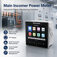 Analizador de Calidad de Energía Industrial Trifásico 3P3W 3P4W Clase 0.2 TFT Modbus TCP Sistema de Monitoreo de Energía con Armónicas de 63ª