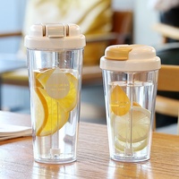 Gobelet en plastique réutilisable, écologique, isolé, design moderne, grande capacité, double paroi, sûr pour le café, le jus, utilisation en extérieur