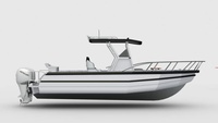 Offre Spéciale – Yacht de Luxe en Aluminium de 7,5 m (25 pieds) à Grande Vitesse, Bateau de Pêche à Console Centrale, Yacht Hors-Bord pour le Tourisme et la Pêche