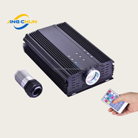 Source de lumière LED à fibre optique 100W DMX RGBW IP65 avec télécommande 27 touches et contrôle par application pour l'éclairage à fibre optique
