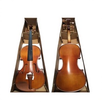 Biola Profesional Buatan Tangan dengan Bagian Atas Kayu Spruce dan Bagian Belakang Kayu Maple Ukuran 3/4 dan 4/4