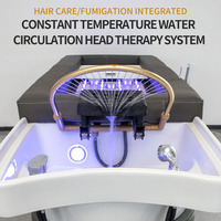 Bo professionnel lavage des cheveux table de massage shampooing bol lit spa tête chauffée thérapie de l'eau pédicure lit shampooing lit avec vapeur