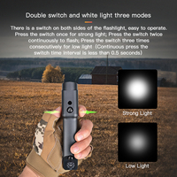 Lampe torche tactique LED en aluminium de 2000 lumens avec laser vert, montage P M LK, longue autonomie, combo lumière laser