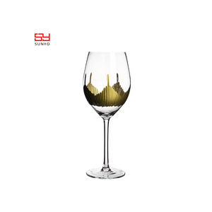 Juego <span class=keywords><strong>de</strong></span> 5 Copas <span class=keywords><strong>de</strong></span> <span class=keywords><strong>Vino</strong></span> <span class=keywords><strong>de</strong></span> Lujo Sunyo Hechas a Mano, Pintadas en Oro, Grabadas y Libres <span class=keywords><strong>de</strong></span> Plomo, con Capacidad <span class=keywords><strong>de</strong></span> 350 ml, Venta al por Mayor para <span class=keywords><strong>Vino</strong></span> Tinto - Product Image 4