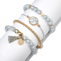 Ensemble de bijoux pour femme avec montre à quartz, cadran en verre, boucle en cuir, style professionnel, bracelet, boucles d'oreilles et collier