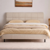 Lit double doux en tissu minimaliste européen DAVIS VIBE 2026 – Nouveauté
