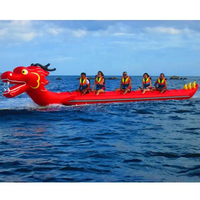 Bateau gonflable tractable CT001 Dragon Boat, bateau banane, pour sports nautiques d'été chinois, en PVC, capacité 100-500 kg