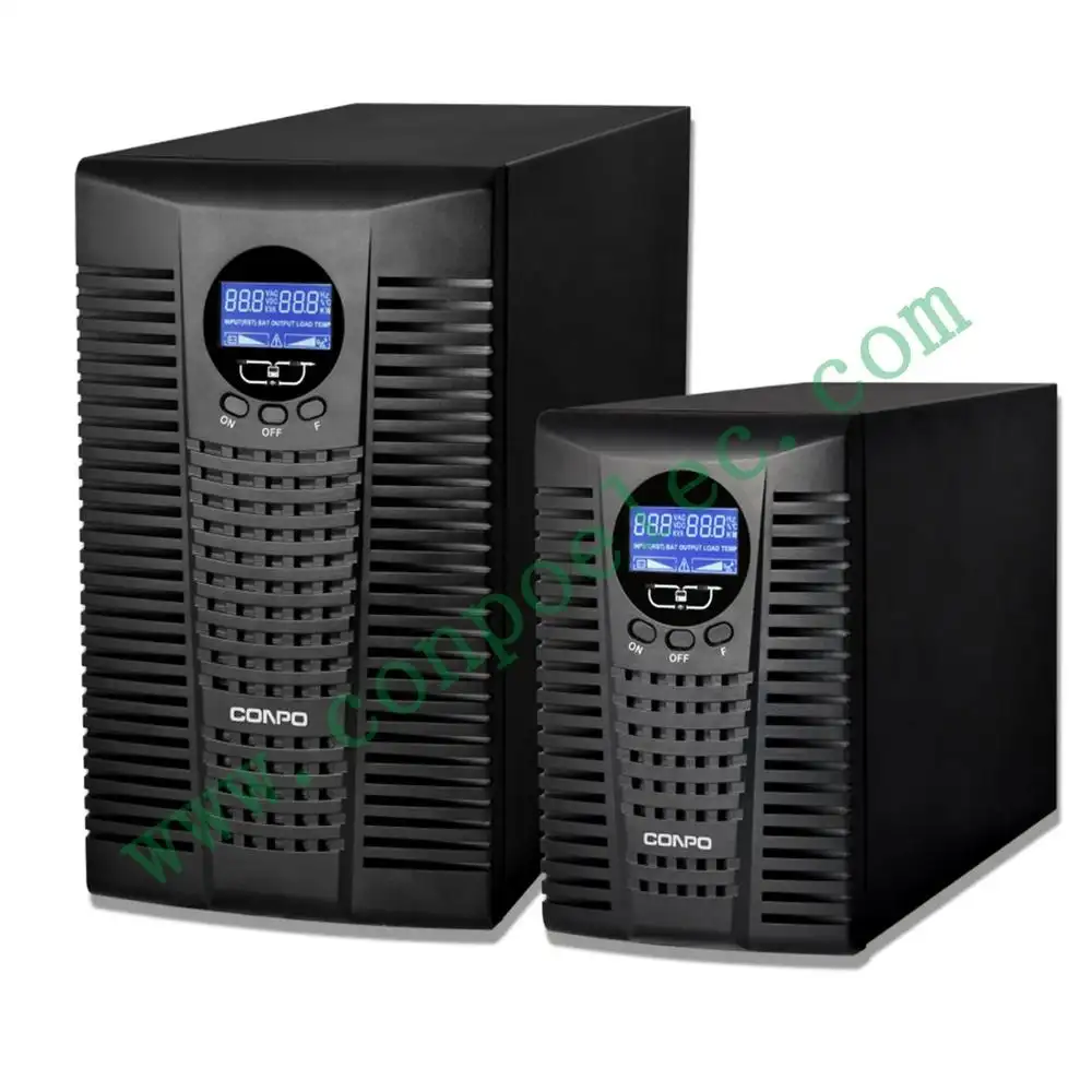 PPT-1KVA(S), 2KVA(S), 3KVA(S) High Frequency Online UPS 220/230VAC, Input 110V/220V, OUTPUT 110V optional, LCD display