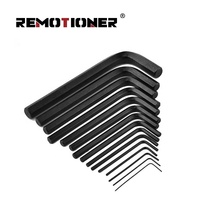 Set Kunci Pas Hex Ukuran Metrik/Inci, Kunci Allen Torx L-keys Bentuk L 30 Buah dengan Kotak