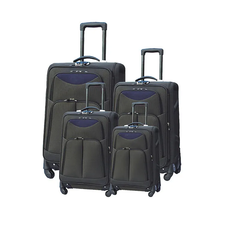 Soft lightweight 3PCS travel trolley luggage hard case suitcase with wheels